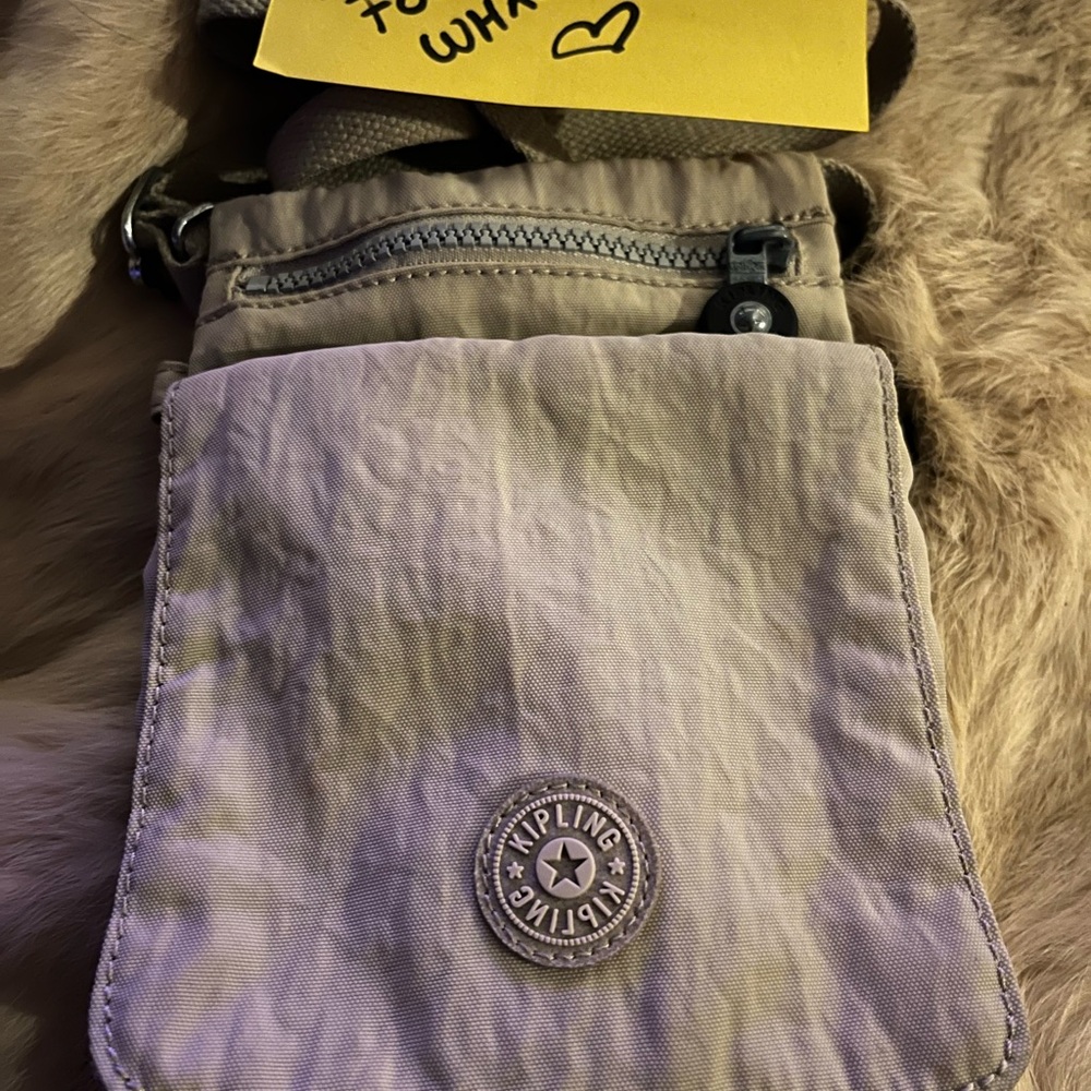 Kipling Taupe Crossbody Bag with Front Pocket